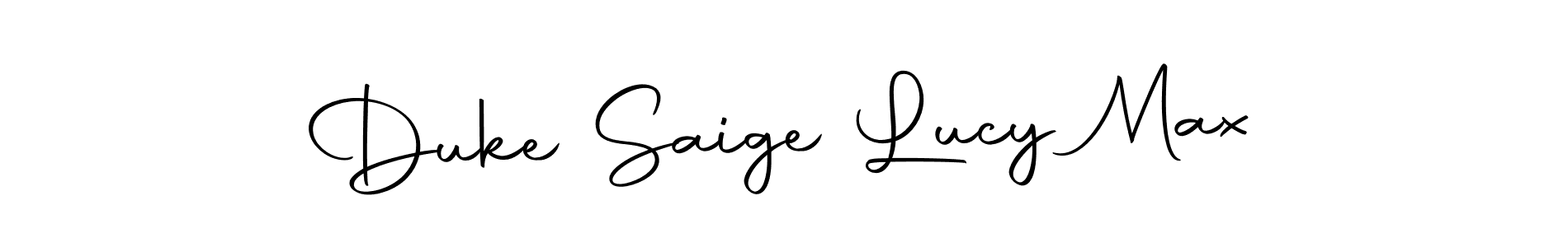 Autography-DOLnW is a professional signature style that is perfect for those who want to add a touch of class to their signature. It is also a great choice for those who want to make their signature more unique. Get Duke Saige Lucy Max name to fancy signature for free. Duke Saige Lucy Max signature style 10 images and pictures png