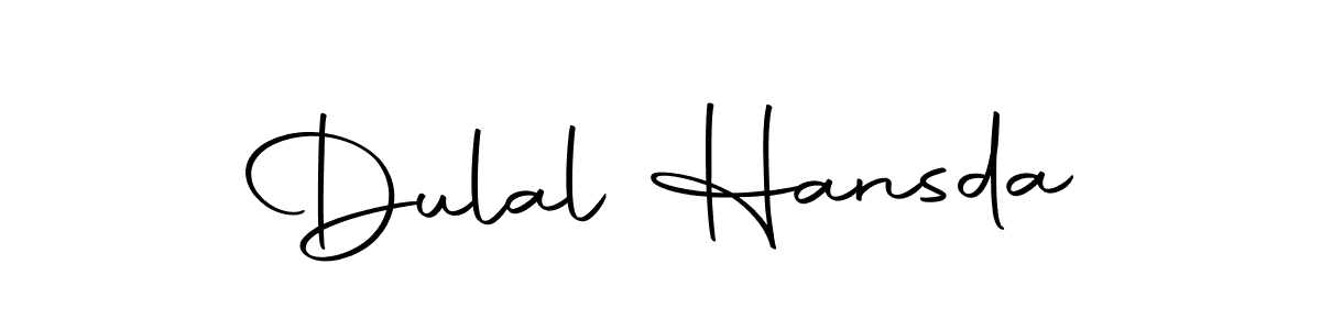 How to make Dulal Hansda name signature. Use Autography-DOLnW style for creating short signs online. This is the latest handwritten sign. Dulal Hansda signature style 10 images and pictures png