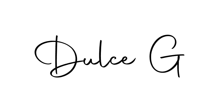 How to make Dulce G signature? Autography-DOLnW is a professional autograph style. Create handwritten signature for Dulce G name. Dulce G signature style 10 images and pictures png