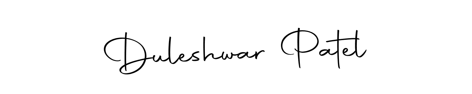 You should practise on your own different ways (Autography-DOLnW) to write your name (Duleshwar Patel) in signature. don't let someone else do it for you. Duleshwar Patel signature style 10 images and pictures png