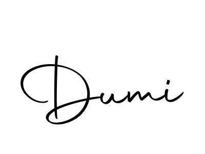 Design your own signature with our free online signature maker. With this signature software, you can create a handwritten (Autography-DOLnW) signature for name Dumi. Dumi signature style 10 images and pictures png