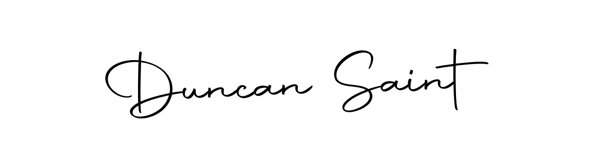 Design your own signature with our free online signature maker. With this signature software, you can create a handwritten (Autography-DOLnW) signature for name Duncan Saint. Duncan Saint signature style 10 images and pictures png