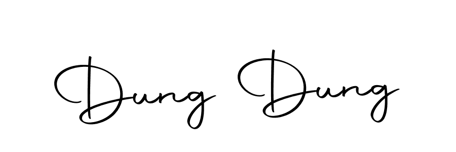 Use a signature maker to create a handwritten signature online. With this signature software, you can design (Autography-DOLnW) your own signature for name Dung Dung. Dung Dung signature style 10 images and pictures png