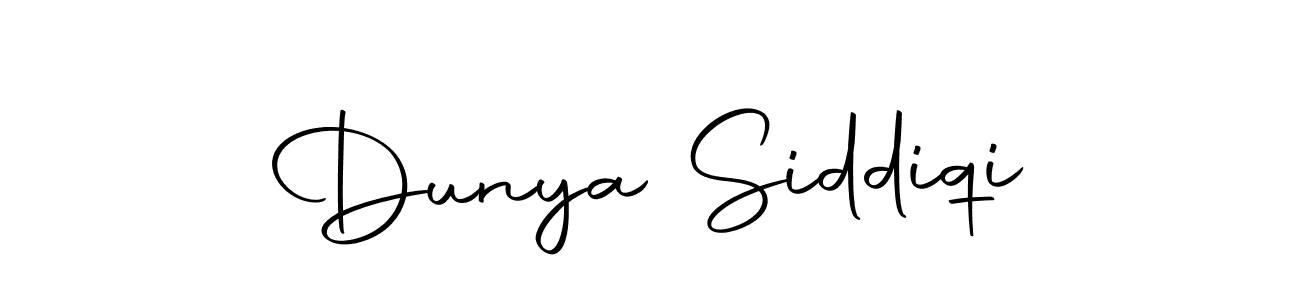 Also we have Dunya Siddiqi name is the best signature style. Create professional handwritten signature collection using Autography-DOLnW autograph style. Dunya Siddiqi signature style 10 images and pictures png