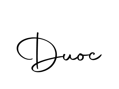 Create a beautiful signature design for name Duoc. With this signature (Autography-DOLnW) fonts, you can make a handwritten signature for free. Duoc signature style 10 images and pictures png