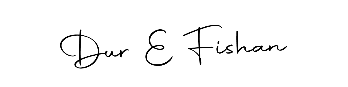 The best way (Autography-DOLnW) to make a short signature is to pick only two or three words in your name. The name Dur E Fishan include a total of six letters. For converting this name. Dur E Fishan signature style 10 images and pictures png