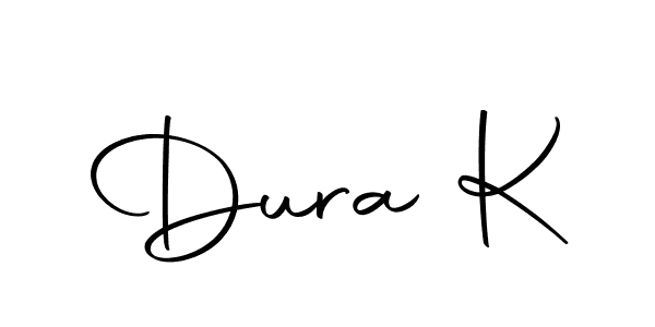 Similarly Autography-DOLnW is the best handwritten signature design. Signature creator online .You can use it as an online autograph creator for name Dura K. Dura K signature style 10 images and pictures png