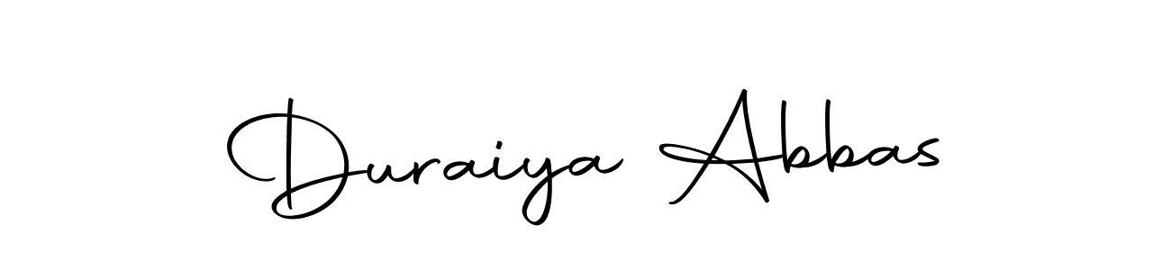 You should practise on your own different ways (Autography-DOLnW) to write your name (Duraiya Abbas) in signature. don't let someone else do it for you. Duraiya Abbas signature style 10 images and pictures png