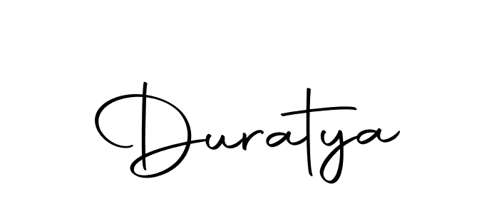 Create a beautiful signature design for name Duratya. With this signature (Autography-DOLnW) fonts, you can make a handwritten signature for free. Duratya signature style 10 images and pictures png