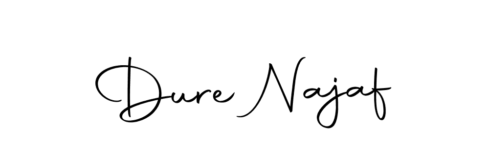 Create a beautiful signature design for name Dure Najaf. With this signature (Autography-DOLnW) fonts, you can make a handwritten signature for free. Dure Najaf signature style 10 images and pictures png