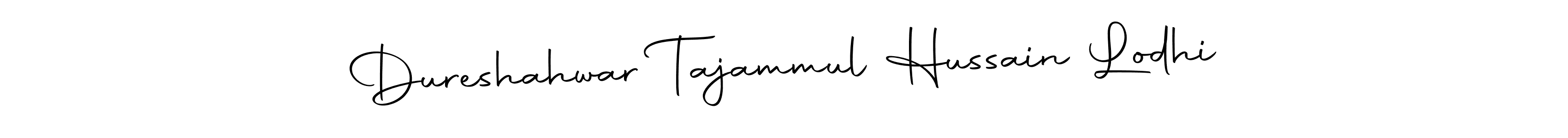 if you are searching for the best signature style for your name Dureshahwar Tajammul Hussain Lodhi. so please give up your signature search. here we have designed multiple signature styles  using Autography-DOLnW. Dureshahwar Tajammul Hussain Lodhi signature style 10 images and pictures png