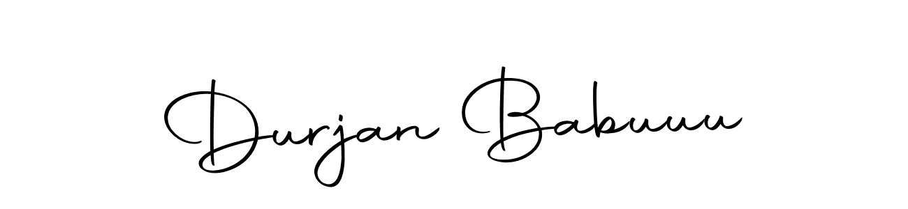 The best way (Autography-DOLnW) to make a short signature is to pick only two or three words in your name. The name Durjan Babuuu include a total of six letters. For converting this name. Durjan Babuuu signature style 10 images and pictures png
