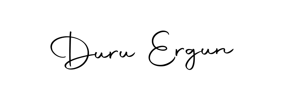 Create a beautiful signature design for name Duru Ergun. With this signature (Autography-DOLnW) fonts, you can make a handwritten signature for free. Duru Ergun signature style 10 images and pictures png