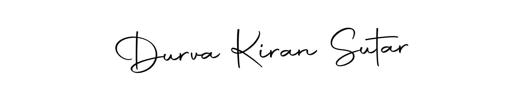 Make a short Durva Kiran Sutar signature style. Manage your documents anywhere anytime using Autography-DOLnW. Create and add eSignatures, submit forms, share and send files easily. Durva Kiran Sutar signature style 10 images and pictures png