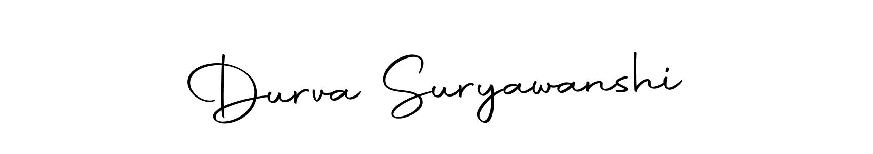 Design your own signature with our free online signature maker. With this signature software, you can create a handwritten (Autography-DOLnW) signature for name Durva Suryawanshi. Durva Suryawanshi signature style 10 images and pictures png