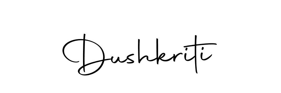 Make a beautiful signature design for name Dushkriti. Use this online signature maker to create a handwritten signature for free. Dushkriti signature style 10 images and pictures png