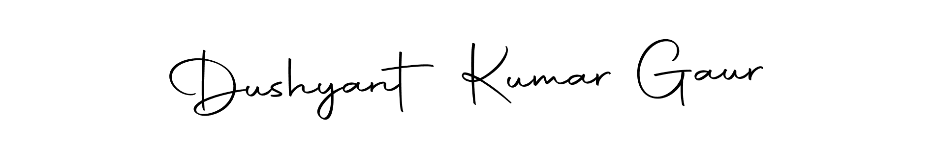 How to make Dushyant Kumar Gaur name signature. Use Autography-DOLnW style for creating short signs online. This is the latest handwritten sign. Dushyant Kumar Gaur signature style 10 images and pictures png