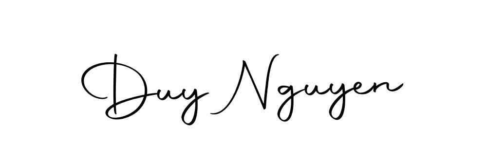 Make a beautiful signature design for name Duy Nguyen. With this signature (Autography-DOLnW) style, you can create a handwritten signature for free. Duy Nguyen signature style 10 images and pictures png