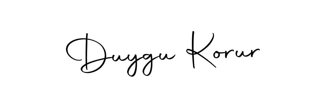 Create a beautiful signature design for name Duygu Korur. With this signature (Autography-DOLnW) fonts, you can make a handwritten signature for free. Duygu Korur signature style 10 images and pictures png