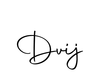 Design your own signature with our free online signature maker. With this signature software, you can create a handwritten (Autography-DOLnW) signature for name Dvij. Dvij signature style 10 images and pictures png