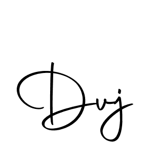 Create a beautiful signature design for name Dvj. With this signature (Autography-DOLnW) fonts, you can make a handwritten signature for free. Dvj signature style 10 images and pictures png