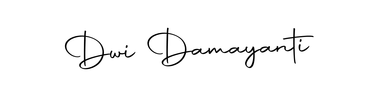 How to make Dwi Damayanti name signature. Use Autography-DOLnW style for creating short signs online. This is the latest handwritten sign. Dwi Damayanti signature style 10 images and pictures png