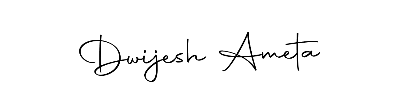 How to make Dwijesh Ameta name signature. Use Autography-DOLnW style for creating short signs online. This is the latest handwritten sign. Dwijesh Ameta signature style 10 images and pictures png