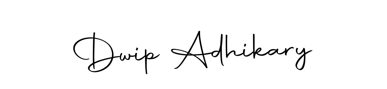 Dwip Adhikary stylish signature style. Best Handwritten Sign (Autography-DOLnW) for my name. Handwritten Signature Collection Ideas for my name Dwip Adhikary. Dwip Adhikary signature style 10 images and pictures png