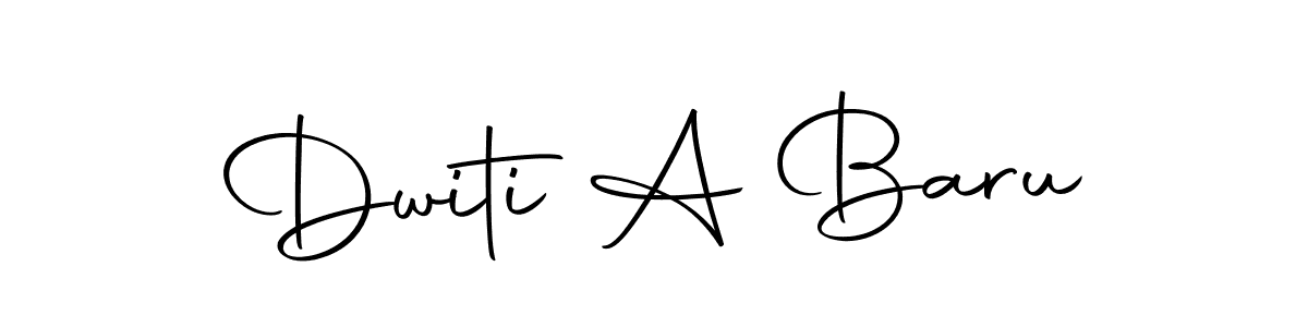 Dwiti A Baru stylish signature style. Best Handwritten Sign (Autography-DOLnW) for my name. Handwritten Signature Collection Ideas for my name Dwiti A Baru. Dwiti A Baru signature style 10 images and pictures png