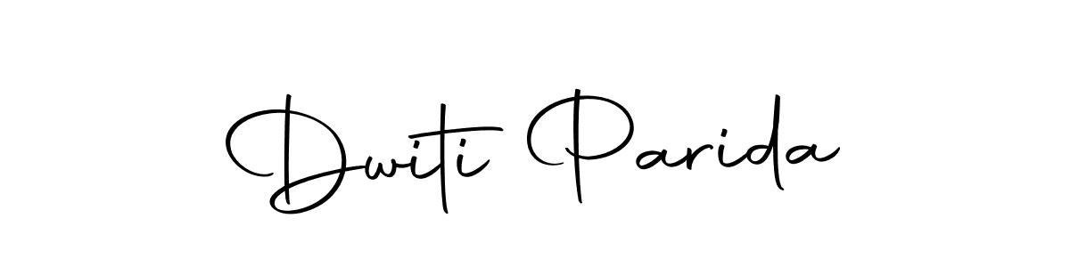 Use a signature maker to create a handwritten signature online. With this signature software, you can design (Autography-DOLnW) your own signature for name Dwiti Parida. Dwiti Parida signature style 10 images and pictures png