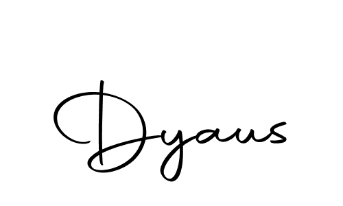 Design your own signature with our free online signature maker. With this signature software, you can create a handwritten (Autography-DOLnW) signature for name Dyaus. Dyaus signature style 10 images and pictures png