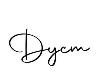 The best way (Autography-DOLnW) to make a short signature is to pick only two or three words in your name. The name Dycm include a total of six letters. For converting this name. Dycm signature style 10 images and pictures png