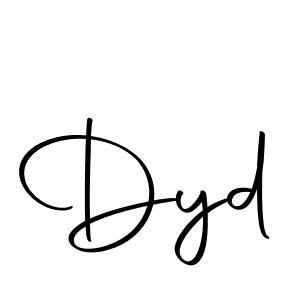 Create a beautiful signature design for name Dyd. With this signature (Autography-DOLnW) fonts, you can make a handwritten signature for free. Dyd signature style 10 images and pictures png
