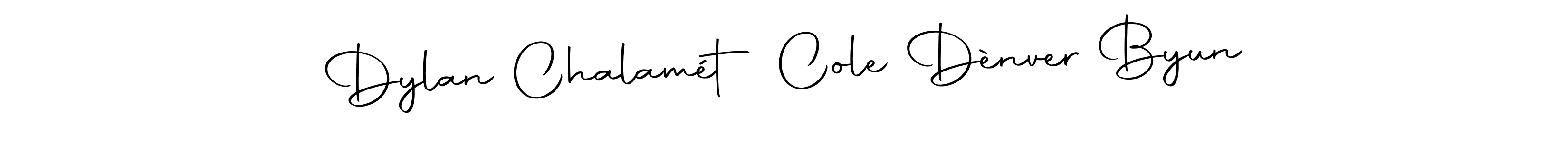 Use a signature maker to create a handwritten signature online. With this signature software, you can design (Autography-DOLnW) your own signature for name Dylan Chalamét Cole Dènver Byun. Dylan Chalamét Cole Dènver Byun signature style 10 images and pictures png