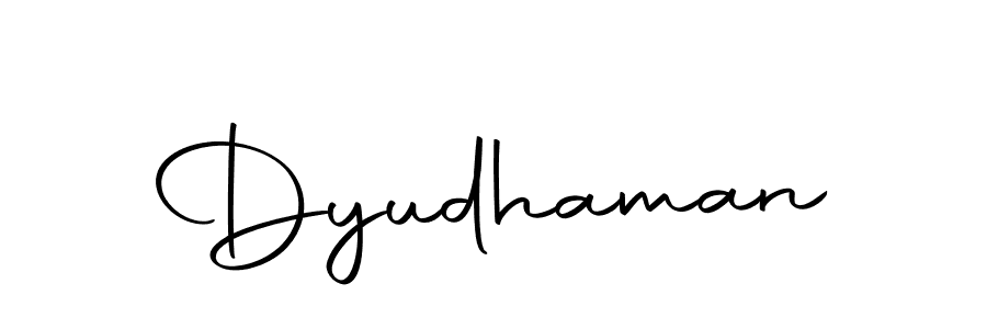 Use a signature maker to create a handwritten signature online. With this signature software, you can design (Autography-DOLnW) your own signature for name Dyudhaman. Dyudhaman signature style 10 images and pictures png