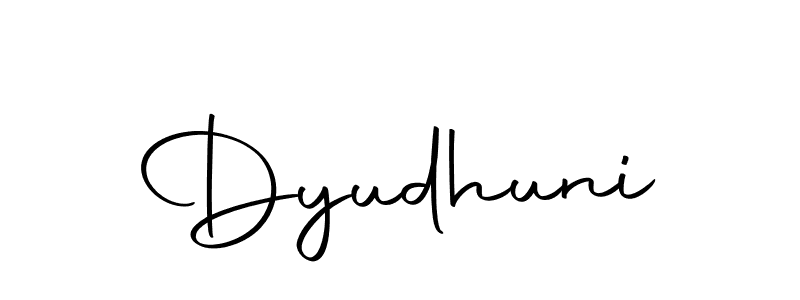 How to make Dyudhuni signature? Autography-DOLnW is a professional autograph style. Create handwritten signature for Dyudhuni name. Dyudhuni signature style 10 images and pictures png