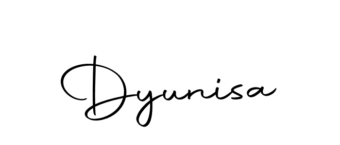 How to make Dyunisa signature? Autography-DOLnW is a professional autograph style. Create handwritten signature for Dyunisa name. Dyunisa signature style 10 images and pictures png