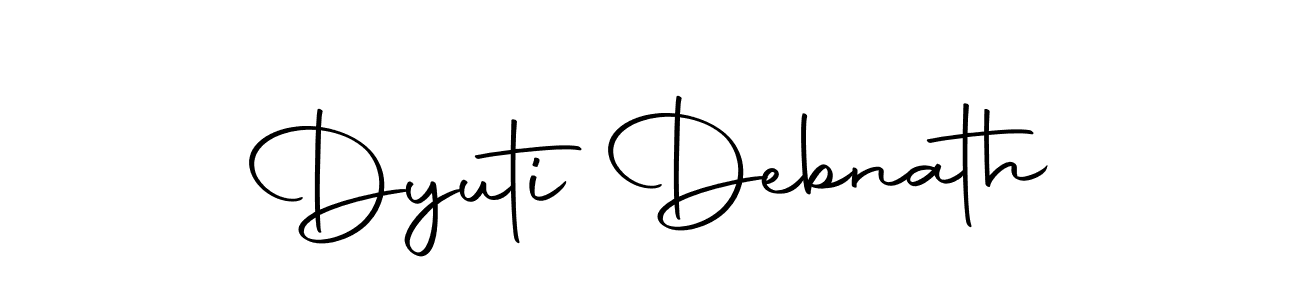 How to make Dyuti Debnath name signature. Use Autography-DOLnW style for creating short signs online. This is the latest handwritten sign. Dyuti Debnath signature style 10 images and pictures png