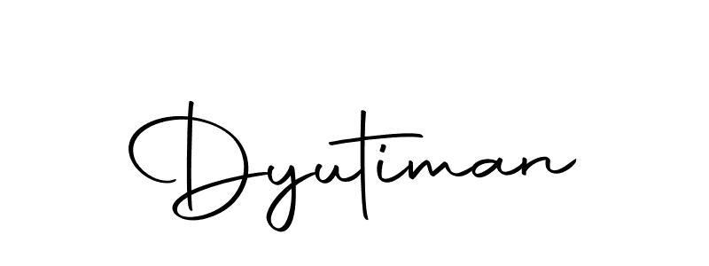 How to make Dyutiman name signature. Use Autography-DOLnW style for creating short signs online. This is the latest handwritten sign. Dyutiman signature style 10 images and pictures png