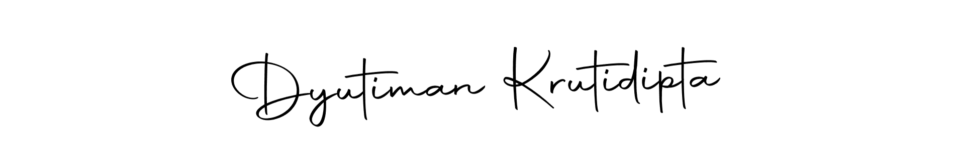 You should practise on your own different ways (Autography-DOLnW) to write your name (Dyutiman Krutidipta) in signature. don't let someone else do it for you. Dyutiman Krutidipta signature style 10 images and pictures png
