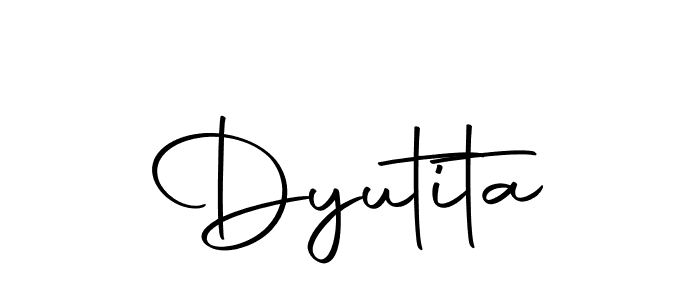 How to make Dyutita signature? Autography-DOLnW is a professional autograph style. Create handwritten signature for Dyutita name. Dyutita signature style 10 images and pictures png