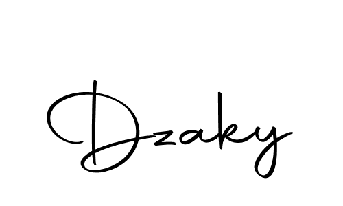 Design your own signature with our free online signature maker. With this signature software, you can create a handwritten (Autography-DOLnW) signature for name Dzaky. Dzaky signature style 10 images and pictures png