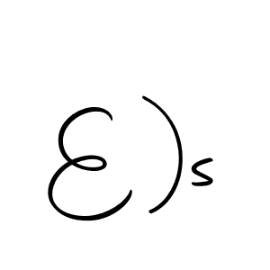 How to make E)s name signature. Use Autography-DOLnW style for creating short signs online. This is the latest handwritten sign. E)s signature style 10 images and pictures png