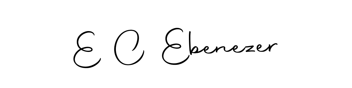 Create a beautiful signature design for name E C Ebenezer. With this signature (Autography-DOLnW) fonts, you can make a handwritten signature for free. E C Ebenezer signature style 10 images and pictures png