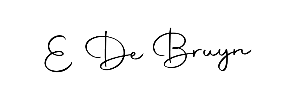 The best way (Autography-DOLnW) to make a short signature is to pick only two or three words in your name. The name E De Bruyn include a total of six letters. For converting this name. E De Bruyn signature style 10 images and pictures png