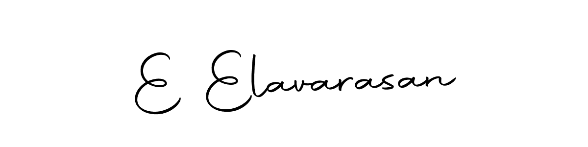 Create a beautiful signature design for name E Elavarasan. With this signature (Autography-DOLnW) fonts, you can make a handwritten signature for free. E Elavarasan signature style 10 images and pictures png