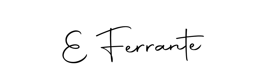 Make a beautiful signature design for name E Ferrante. With this signature (Autography-DOLnW) style, you can create a handwritten signature for free. E Ferrante signature style 10 images and pictures png