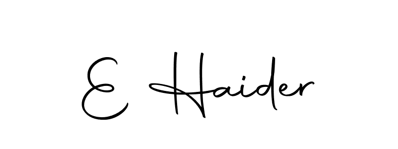 Use a signature maker to create a handwritten signature online. With this signature software, you can design (Autography-DOLnW) your own signature for name E Haider. E Haider signature style 10 images and pictures png