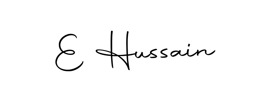 How to make E Hussain name signature. Use Autography-DOLnW style for creating short signs online. This is the latest handwritten sign. E Hussain signature style 10 images and pictures png
