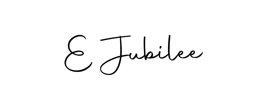 How to make E Jubilee signature? Autography-DOLnW is a professional autograph style. Create handwritten signature for E Jubilee name. E Jubilee signature style 10 images and pictures png